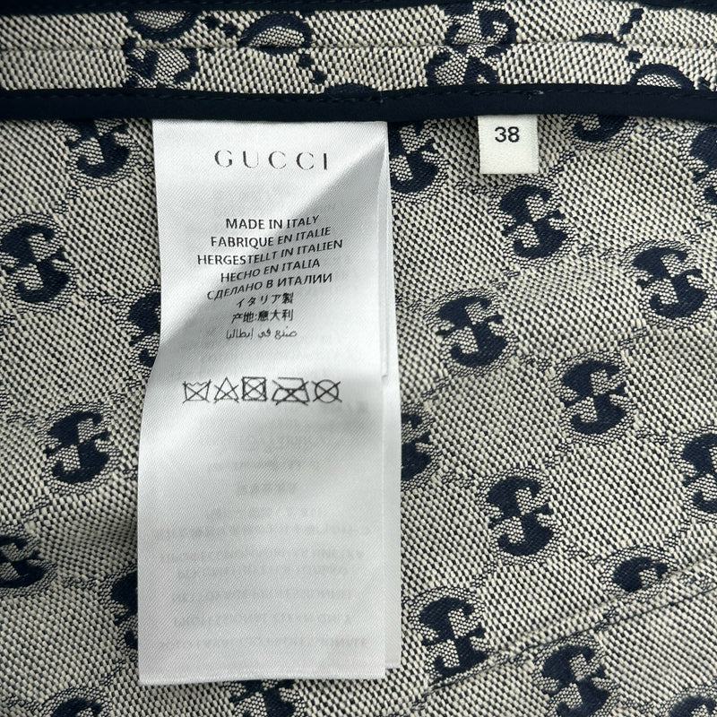 グッチ GUCCI GG総柄タイガーボタンスカート 523557 ベージュ コットン