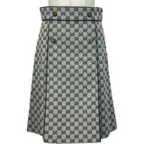 グッチ GUCCI GG総柄タイガーボタンスカート 523557 ベージュ コットン レディース スカート