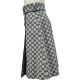 グッチ GUCCI GG総柄タイガーボタンスカート 523557 ベージュ コットン レディース スカート