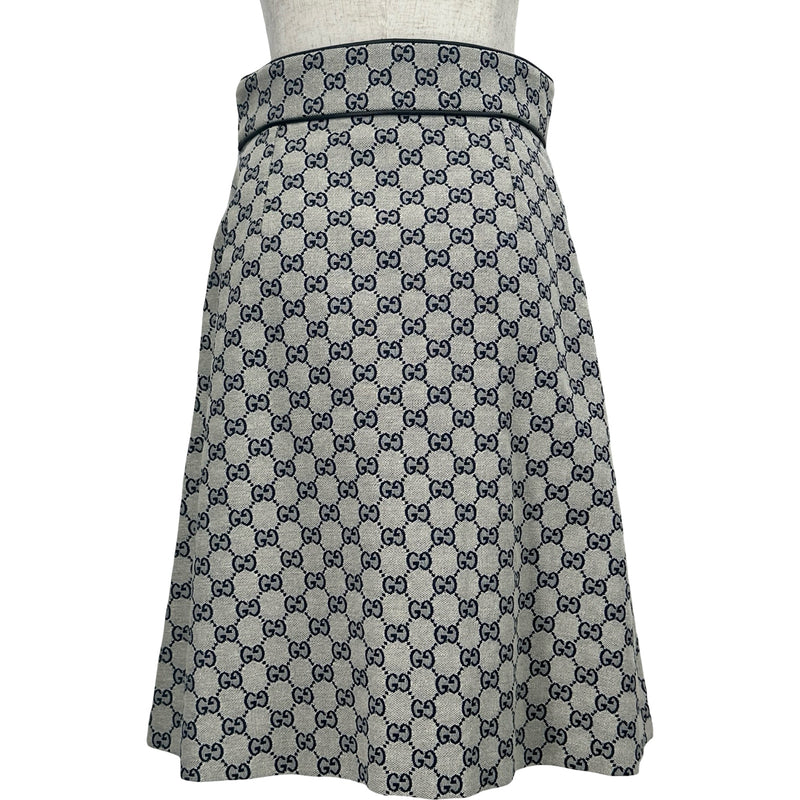 グッチ GUCCI GG総柄タイガーボタンスカート 523557 ベージュ コットン