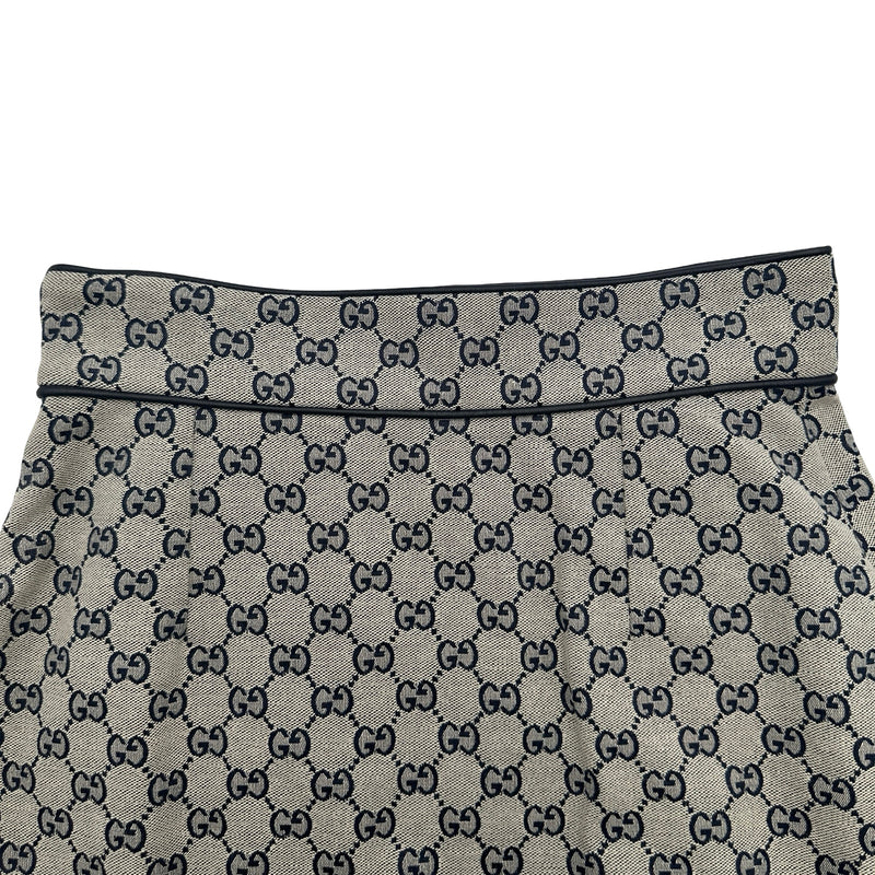 GUCCI　グッチ　タイガーボタン　スカート グッチ GUCCI GG総柄タイガーボタンスカート 523557 ベージュ コットン