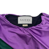 グッチ GUCCI x BALENCIAGA ギャザーストレッチブラウス 677041 パープル ナイロン レディース ブラウス