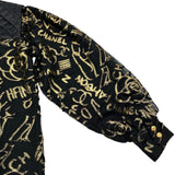 シャネル CHANEL ココマークカメリアロゴキルティング切替シャツ P61820V ブラック ポリエステル レディース 長袖Ｔシャツ
