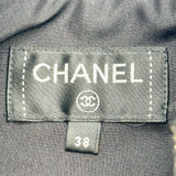シャネル CHANEL ココマークカメリアロゴキルティング切替シャツ P61820V ブラック ポリエステル レディース 長袖Ｔシャツ