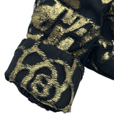 シャネル CHANEL ココマークカメリアロゴキルティング切替シャツ P61820V ブラック ポリエステル レディース 長袖Ｔシャツ