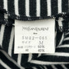 サンローラン SAINT LAURENT ロゴボーダー半袖ワンピース ブラック トリアセテート レディース ワンピース