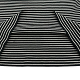 サンローラン SAINT LAURENT ロゴボーダー半袖ワンピース ブラック トリアセテート レディース ワンピース