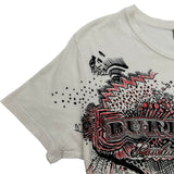 バーバリーロンドン BURBERRY LONDON ロゴプリント半袖Tシャツ 4065099 ホワイト コットン メンズ 半袖Ｔシャツ