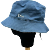 クリスチャン・ディオール Christian Dior オブリークバーシブルバケットハット 393C906A5920 ブルー コットン レディース その他ファッション雑貨