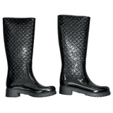 ルイ・ヴィトン LOUIS VUITTON スプラッシュライン モノグラムレインブーツ ブラック ラバー レディース ブーツ
