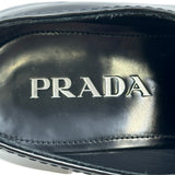 プラダ PRADA チョコレート ブラッシュドレザーローファー 2DE127 ブラック レザー メンズ ローファー