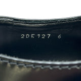 プラダ PRADA チョコレート ブラッシュドレザーローファー 2DE127 ブラック レザー メンズ ローファー