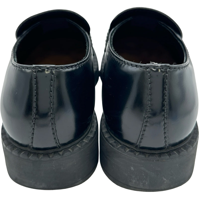 プラダ PRADA チョコレート ブラッシュドレザーローファー 2DE127