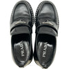 プラダ PRADA チョコレート ブラッシュドレザーローファー 2DE127 ブラック レザー メンズ ローファー