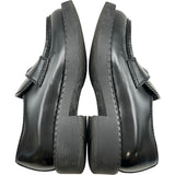 プラダ PRADA チョコレート ブラッシュドレザーローファー 2DE127 ブラック レザー メンズ ローファー