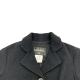 シャネル CHANEL ラインストーンボタンジャケット P42616 ブラック ウール レディース その他アウター