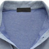 プラダ PRADA ロゴポケット 半袖ポロシャツ UJM457 ブルー コットン レディース 半袖Ｔシャツ