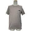 プラダ PRADA ロゴポケット半袖Tシャツ UJN006 グレー コットン メンズ 半袖Ｔシャツ
