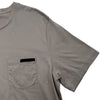 プラダ PRADA ロゴポケット半袖Tシャツ UJN006 グレー コットン メンズ 半袖Ｔシャツ