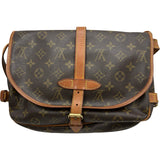 ルイ・ヴィトン LOUIS VUITTON ソミュール30 M42256 ブラウン モノグラムキャンバス レディース ショルダーバッグ