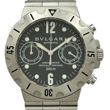 ブルガリ BVLGARI ディアゴノ スクーバ クロノグラフ SCB38S ブラック ステンレススチール 自動巻き メンズ 腕時計