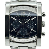 ブルガリ BVLGARI アショーマ クロノグラフ AA48SCH(AA48C14SSDCH) ネイビー ステンレススチール 自動巻き メンズ 腕時計