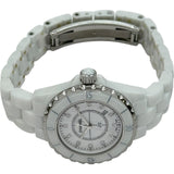 シャネル CHANEL J12 33MM H1628 ホワイト セラミック クオーツ レディース 腕時計