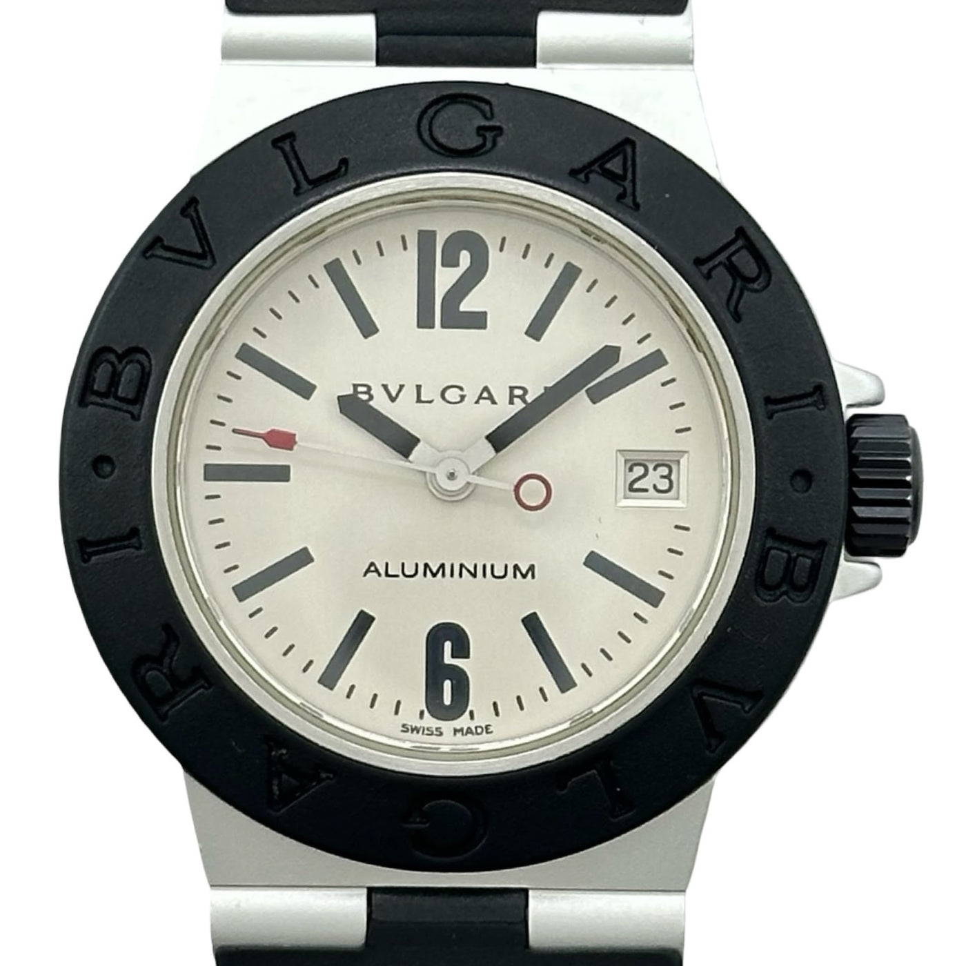 BVLGARI ブルガリ アルミニウム 29MM クォーツ 腕時計 AL29TA ブルガリ BVLGARI アルミニウム AL29A(AL29AVD) アイボリー系 アルミ
