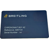 ブライトリング BREITLING クロノマットB01 42 AB0134 ホワイトシェル ステンレススチール 自動巻き メンズ 腕時計