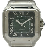 カルティエ Cartier サントス ドゥカルティエ LM WSSA0062 グリーン ステンレススチール 自動巻き メンズ 腕時計