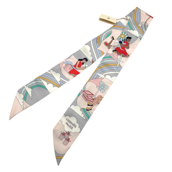 エルメス HERMES ツイリー CARRES VOLANTS マルチカラー シルク