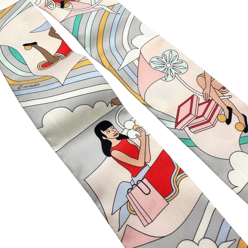 エルメス HERMES ツイリー CARRES VOLANTS マルチカラー シルク