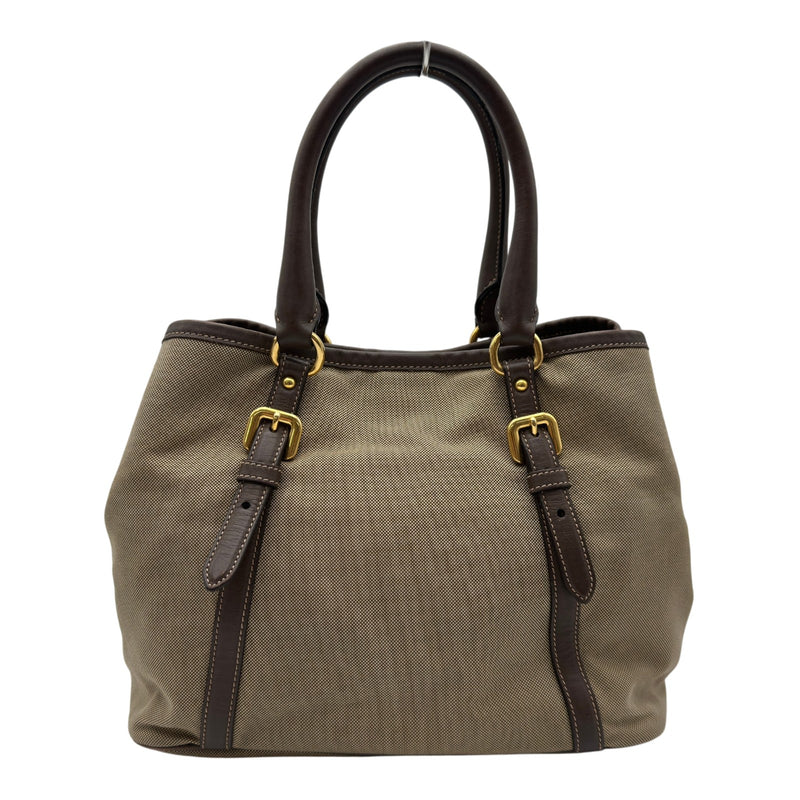 PRADA プラダ トートバッグ ジャガード ブラック×ブラウン プラダ PRADA ジャガードリボン トートバッグ BN1841 ブラウン ロゴ