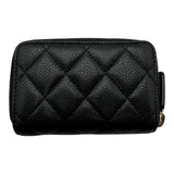 シャネル CHANEL マトラッセ コインケース ブラック ゴールド金具 キャビアスキン レディース コインケース