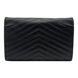 サンローラン SAINT LAURENT カサンドラ チェーンウォレット 377828 ブラック ゴールド金具 グレインカーフ レディース ショルダーバッグ
