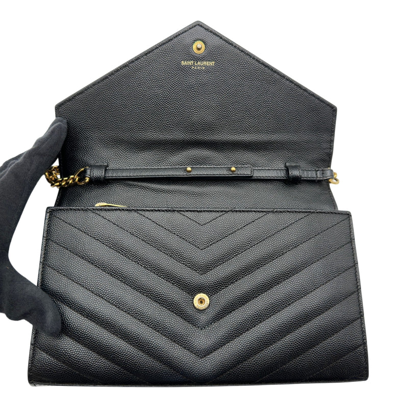 サンローラン SAINT LAURENT カサンドラ チェーンウォレット 377828