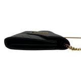 サンローラン SAINT LAURENT カサンドラ チェーンウォレット 377828 ブラック ゴールド金具 グレインカーフ レディース ショルダーバッグ