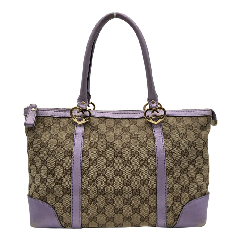 グッチ GUCCI GGキャンバス ラブリートートバッグ 257069 ラベンダー