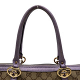 グッチ GUCCI GGキャンバス ラブリートートバッグ 257069 ラベンダー/ベージュ GGキャンバス/レザー レディース トートバッグ