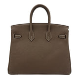 エルメス HERMES バーキン25 K刻 エトゥープ ゴールド金具 トゴ レディース ハンドバッグ