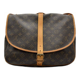 ルイ・ヴィトン LOUIS VUITTON ソミュール35 M42254 ブラウン モノグラム/レザー レディース ショルダーバッグ