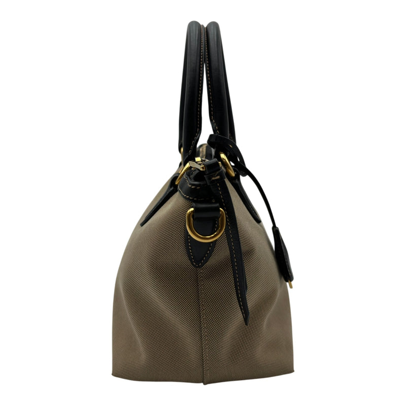 プラダ PRADA ジャガード ハンドバッグ 1BA111 ブラウン ジャガード