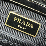 プラダ PRADA ジャガード ハンドバッグ 1BA111 ブラウン ジャガード/レザー レディース ショルダーバッグ