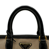 プラダ PRADA ジャガード ハンドバッグ 1BA111 ブラウン ジャガード/レザー レディース ショルダーバッグ