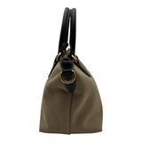 プラダ PRADA ジャガード ハンドバッグ 1BA111 ブラウン ジャガード/レザー レディース ショルダーバッグ