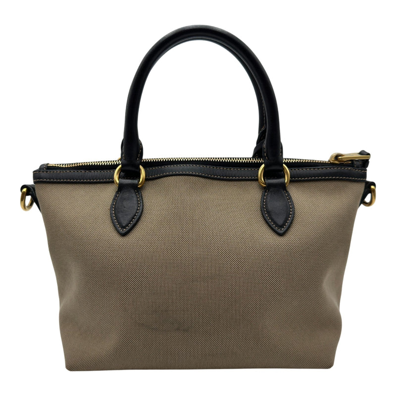 プラダ PRADA ジャガード ハンドバッグ 1BA111 ブラウン ジャガード