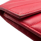 サンローラン SAINT LAURENT エンヴェローブ チェーンウォレット 393953 レッド ゴールド金具 グレインカーフ レディース ショルダーバッグ