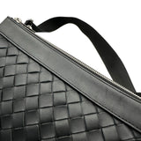 ボッテガ・ヴェネタ BOTTEGA VENETA イントレチャート デュオバッグ 651938 ブラック カーフレザー メンズ ショルダーバッグ