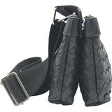 ボッテガ・ヴェネタ BOTTEGA VENETA イントレチャート デュオバッグ 651938 ブラック カーフレザー メンズ ショルダーバッグ