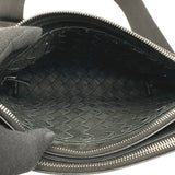 ボッテガ・ヴェネタ BOTTEGA VENETA イントレチャート デュオバッグ 651938 ブラック カーフレザー メンズ ショルダーバッグ